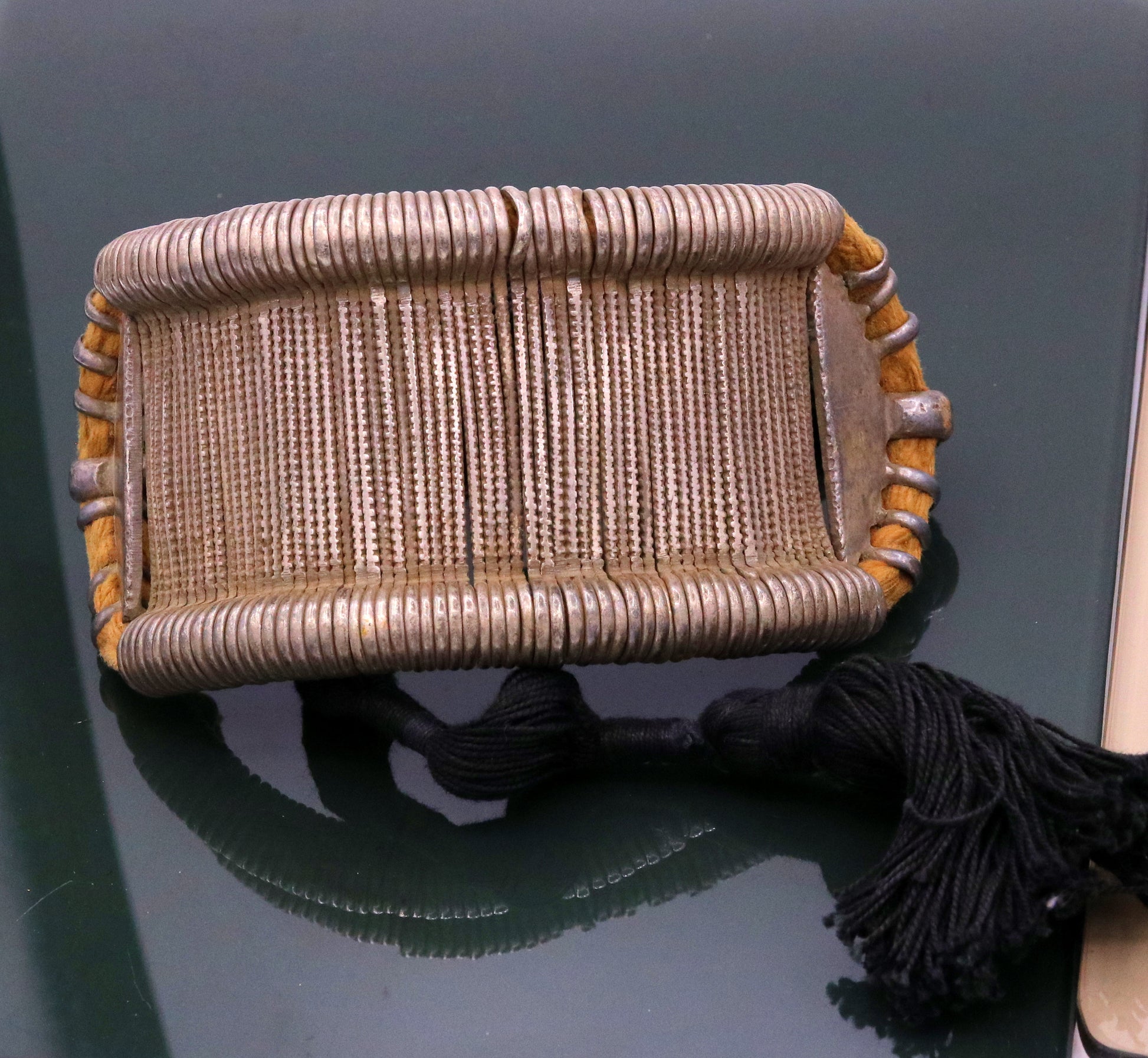 Vintage antique solid sterling silver traditional handcrafted old used cuff bracelet, armlet ,upper arm bracelet tribal jewelry india ocb08 - TRIBAL ORNAMENTS