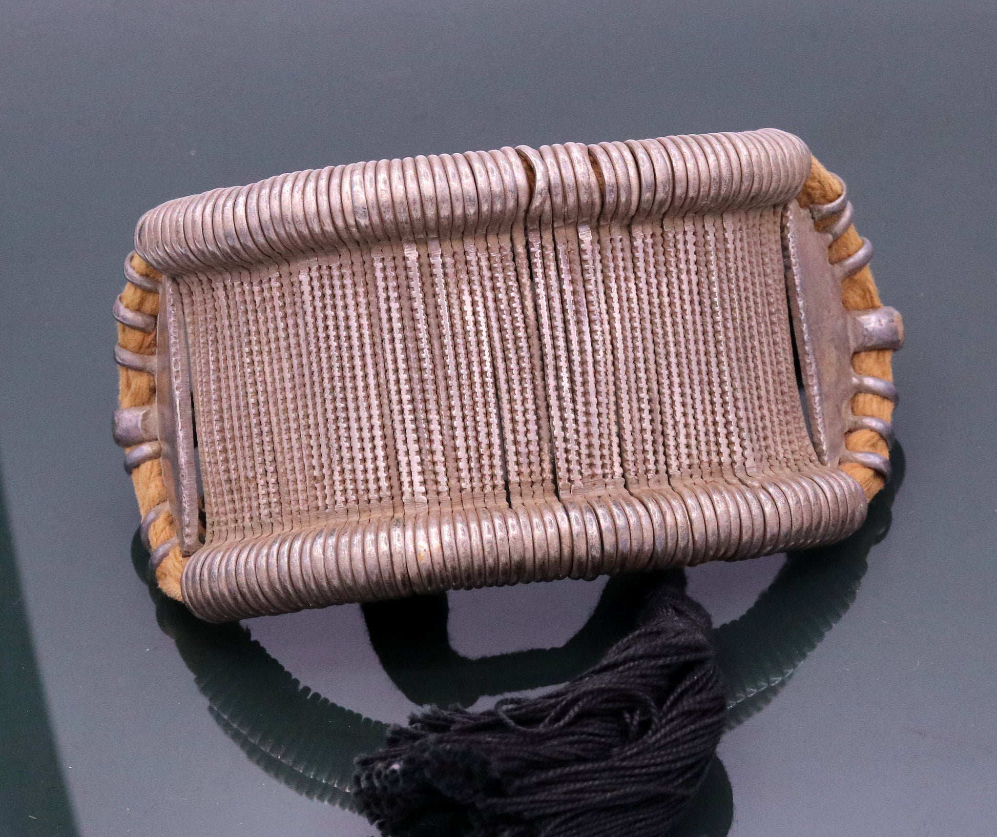 Vintage antique solid sterling silver traditional handcrafted old used cuff bracelet, armlet ,upper arm bracelet tribal jewelry india ocb08 - TRIBAL ORNAMENTS