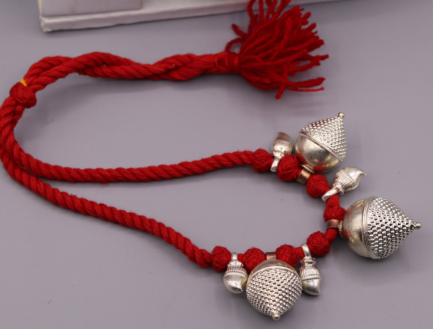 Vintage tribal sterling silver necklace from Rajasthan, intricate handmade belly dance jewelry set by TRIBAL ORNAMENTS.