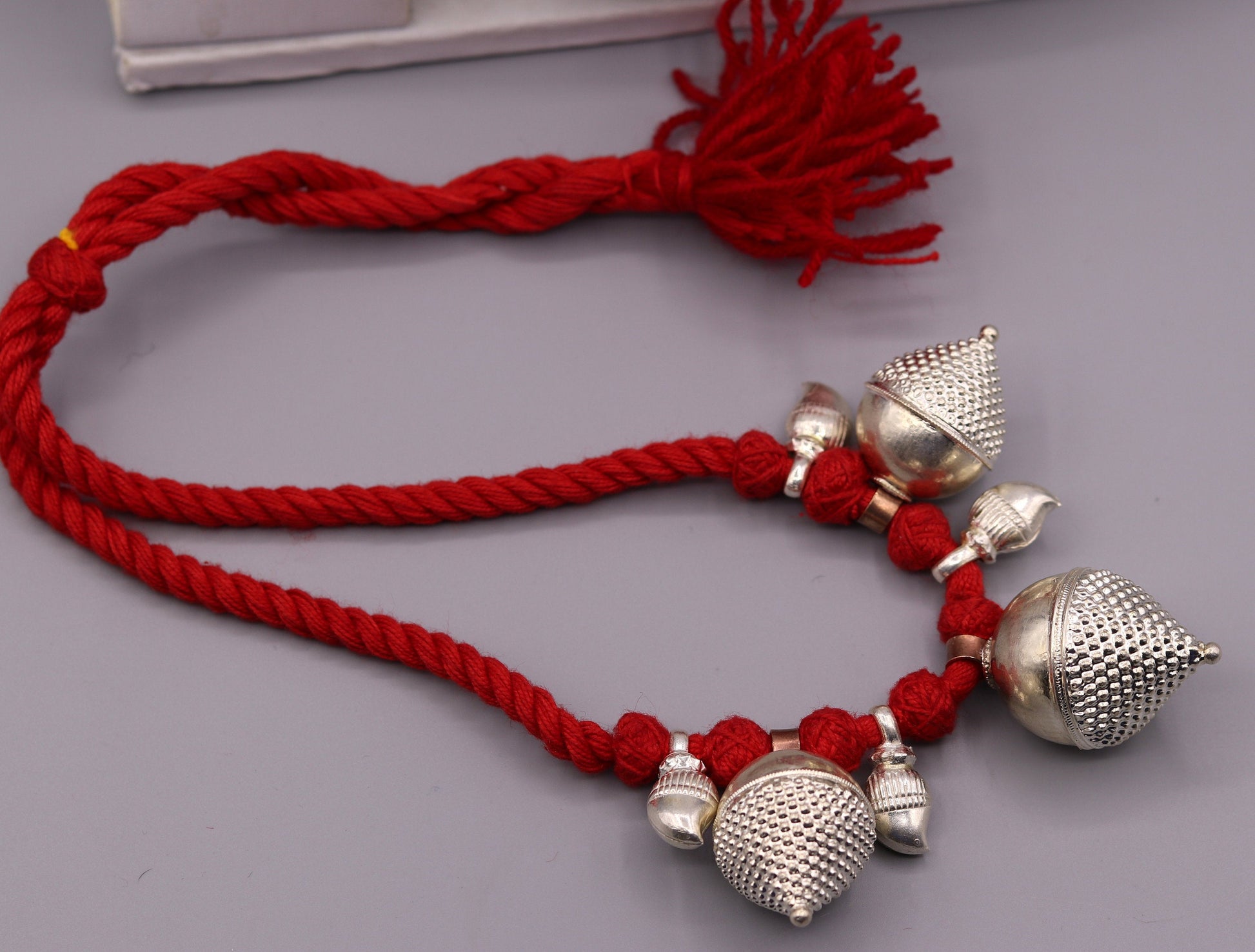 Vintage tribal sterling silver necklace from Rajasthan, intricate handmade belly dance jewelry set by TRIBAL ORNAMENTS.