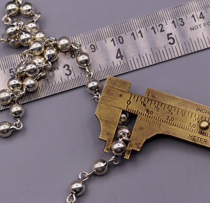 Vintage design Handcrafted 925 sterling silver anklet feet beads bracelet gorgeous hanging bells tribal wedding belly dance jewelry Ank26 - TRIBAL ORNAMENTS