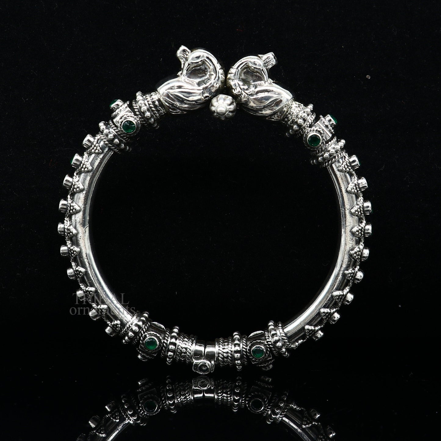 Vintage design handcrafted unique work 925 sterling silver bangle bracelet kada unique screw locking system best gifting jewelry nsk465 - TRIBAL ORNAMENTS