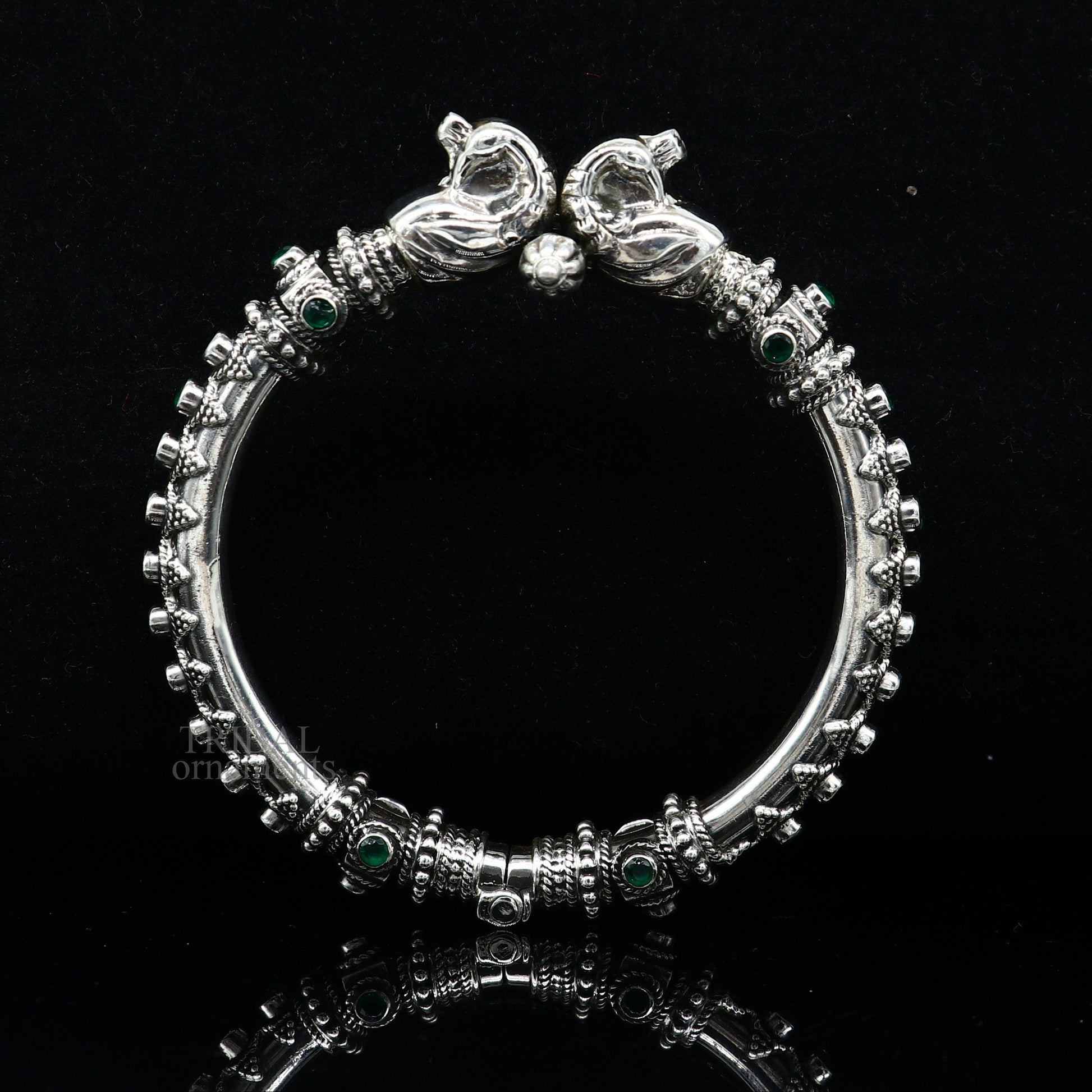 Vintage design handcrafted unique work 925 sterling silver bangle bracelet kada unique screw locking system best gifting jewelry nsk465 - TRIBAL ORNAMENTS