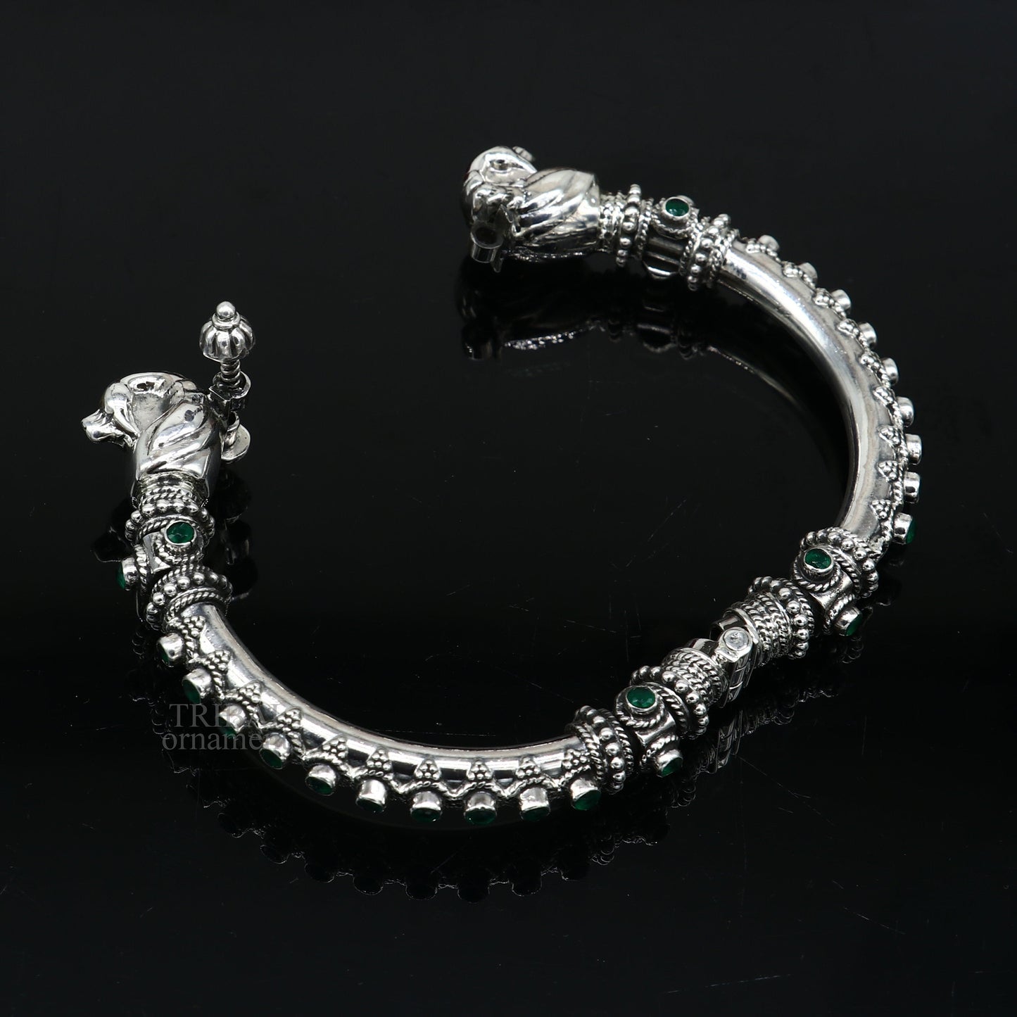 Vintage design handcrafted unique work 925 sterling silver bangle bracelet kada unique screw locking system best gifting jewelry nsk465 - TRIBAL ORNAMENTS