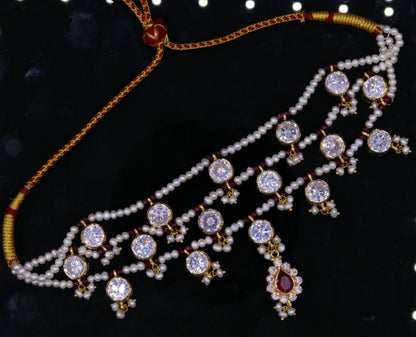 Vintage design handmade 22kt yellow gold gorgeous fit neck necklace wedding anniversary party wear girl's jewelry from india - TRIBAL ORNAMENTS