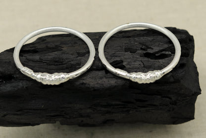 Vintage crocodile face sterling silver bangle bracelet for newborns, tribal unisex kids jewelry, handmade and customized by TRIBAL ORNAMENTS.