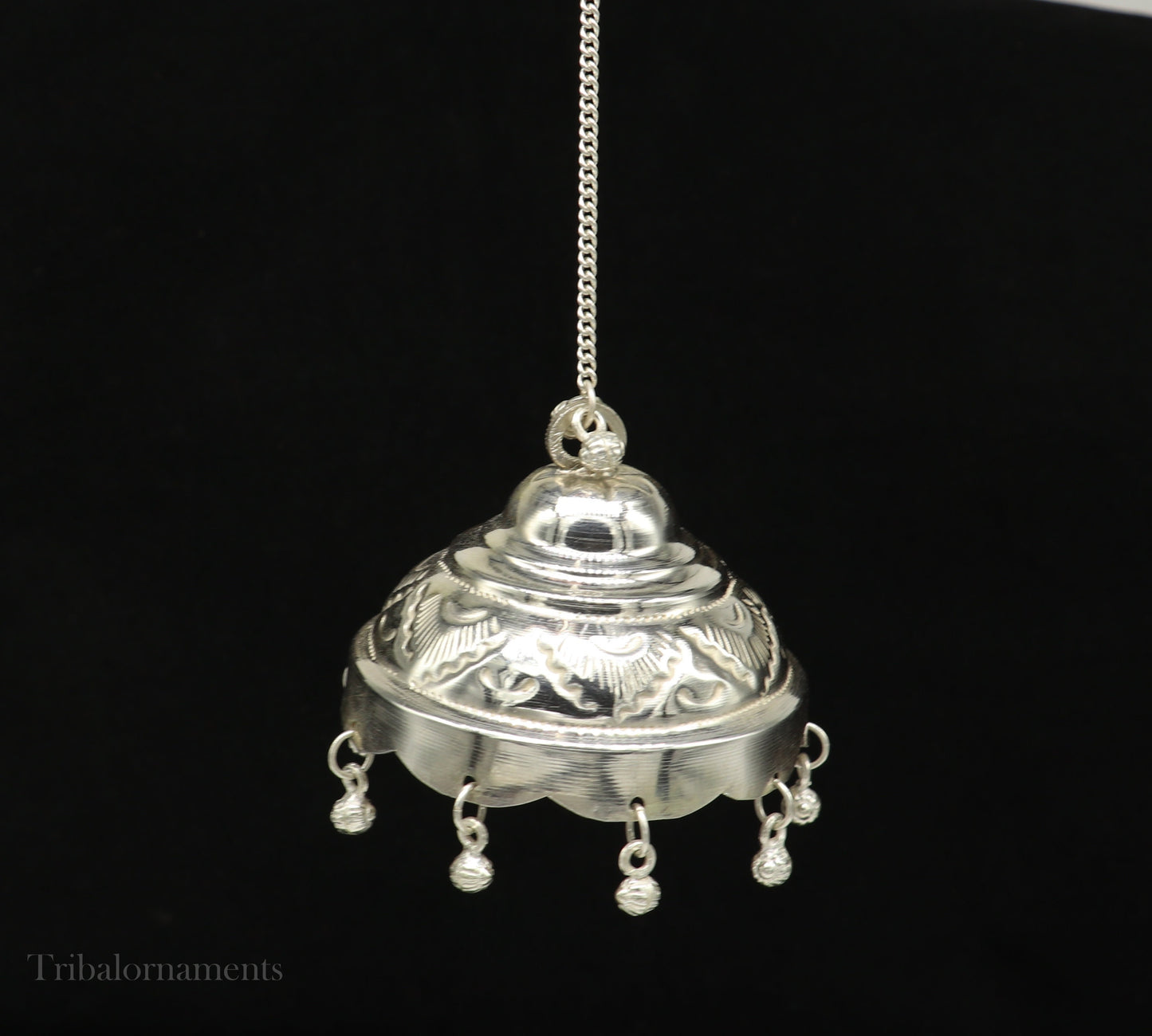 Vintage design solid Silver chattar or chhatra, silver umbrella god temple art, Gorgeous  hand craved Solid silver temple article su516 - TRIBAL ORNAMENTS
