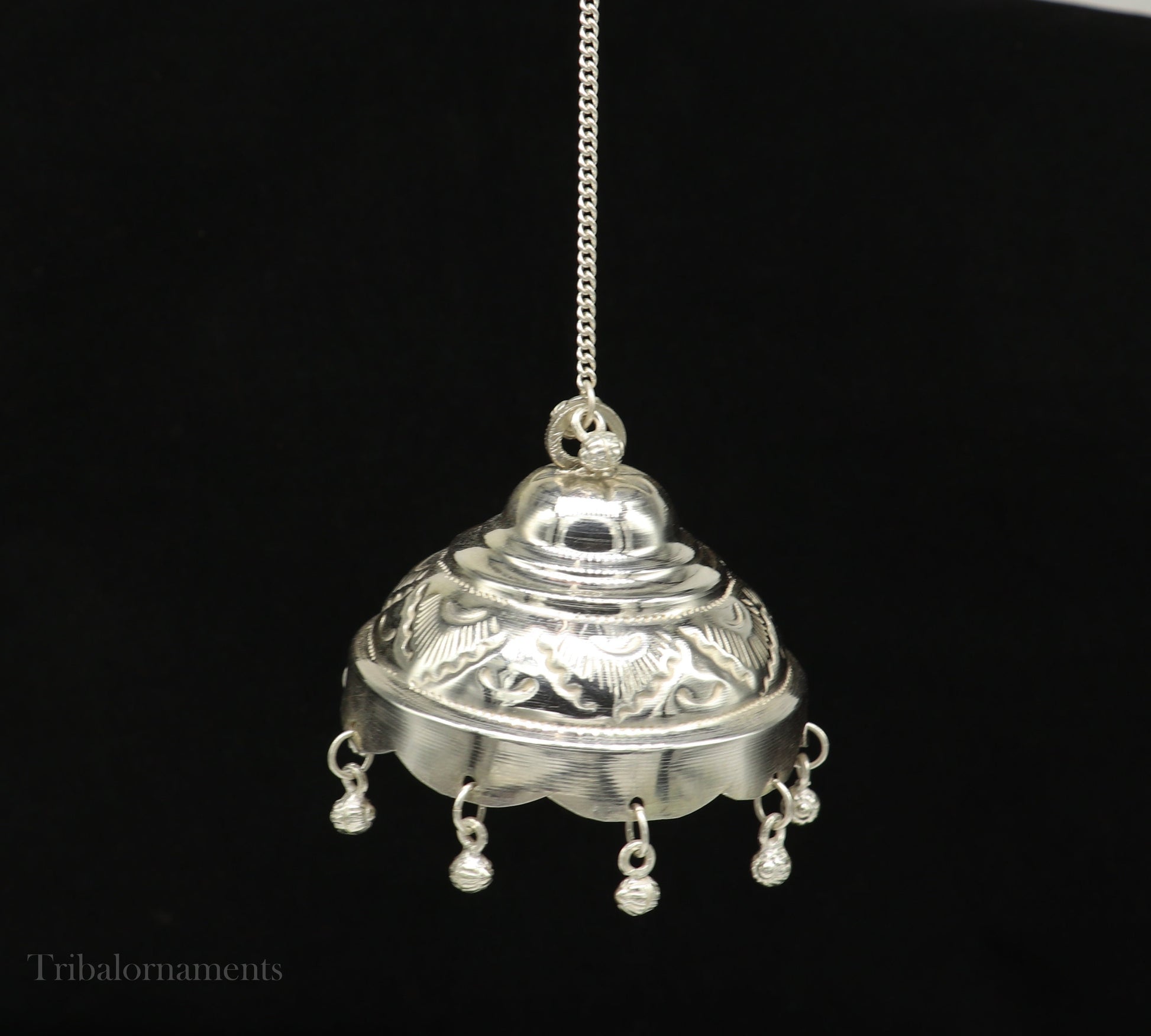 Vintage design solid Silver chattar or chhatra, silver umbrella god temple art, Gorgeous  hand craved Solid silver temple article su516 - TRIBAL ORNAMENTS