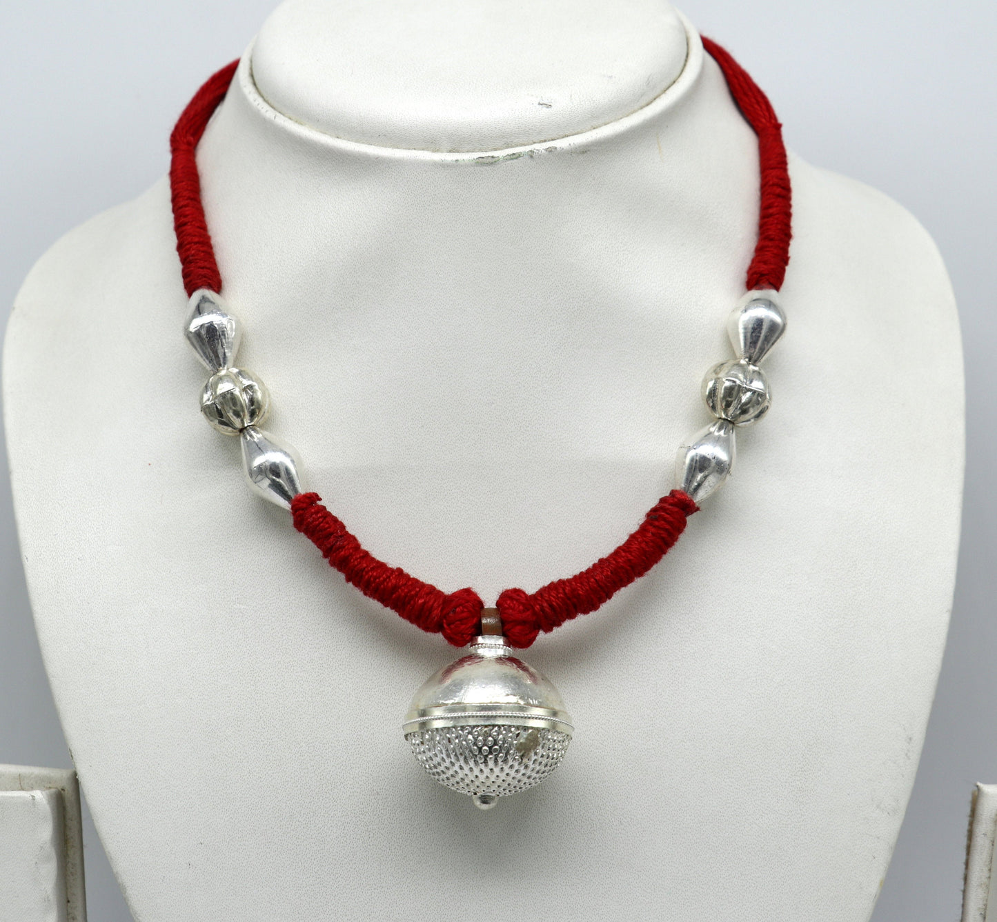 Vintage design solid silver choker necklace from Tribal Ornaments, featuring traditional tribal Indian style for belly dance jewelry.