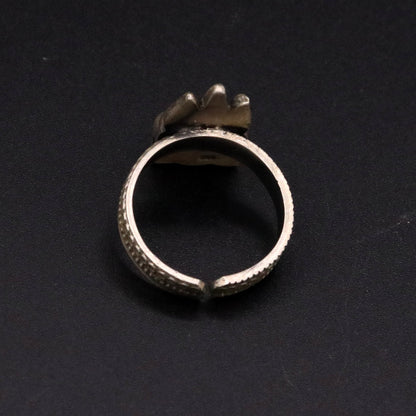 Vintage handmade 925 silver Lord Shiva trishul and damaru tribal jewelry, adjustable and beautifully crafted by TRIBAL ORNAMENTS.