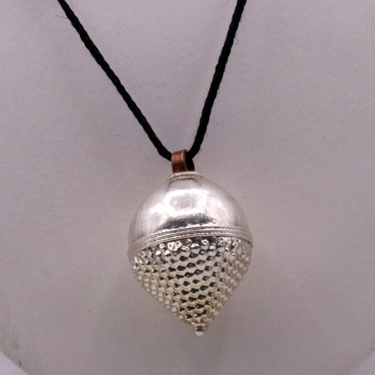 vintage handmade fabulous silver tribal amulet pendant gorgeous Rajasthan tribal ethnic belly dance jewelry - TRIBAL ORNAMENTS