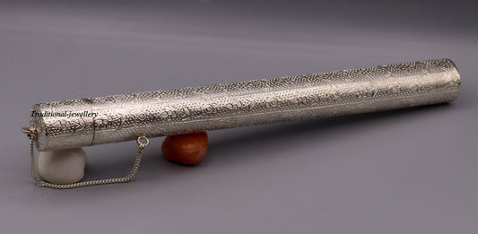 Vintage handmade solid silver incense sticks box holder Agarbatti stand box trinket box fabulous craftsmanship - TRIBAL ORNAMENTS