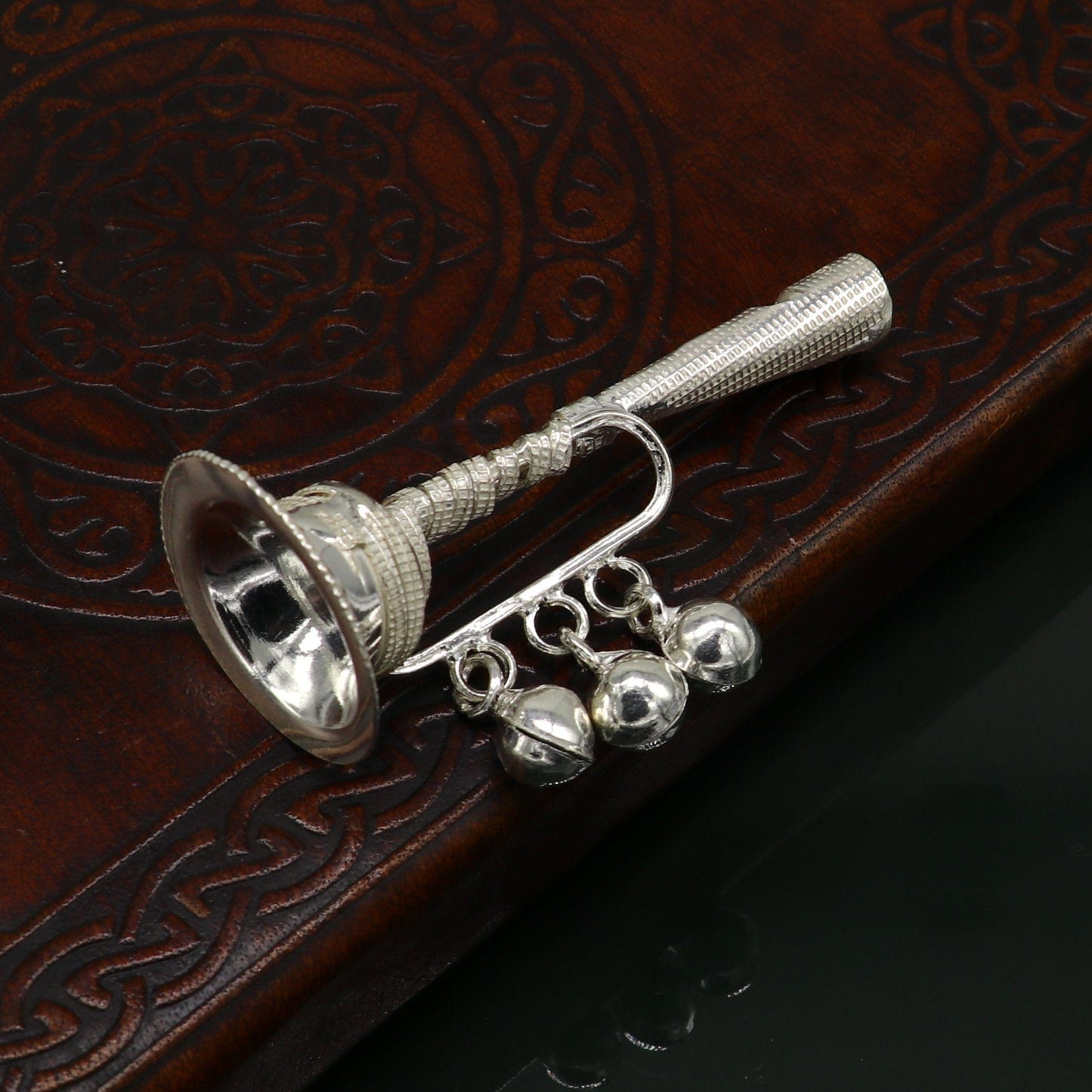 Vintage indian style sterling silver music instrument whistle baby gifting bells toy, baby krishna toy, silver whistle, temple article su194 - TRIBAL ORNAMENTS