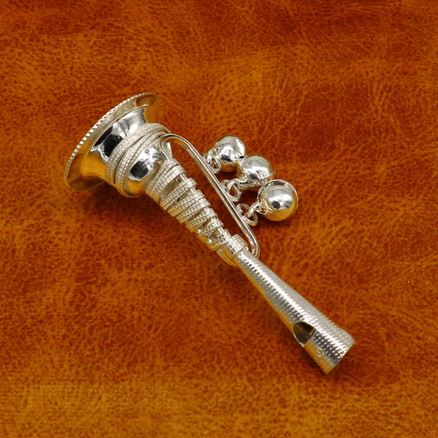 Vintage indian style sterling silver music instrument whistle baby gifting bells toy, baby krishna toy, silver whistle, temple article su194 - TRIBAL ORNAMENTS