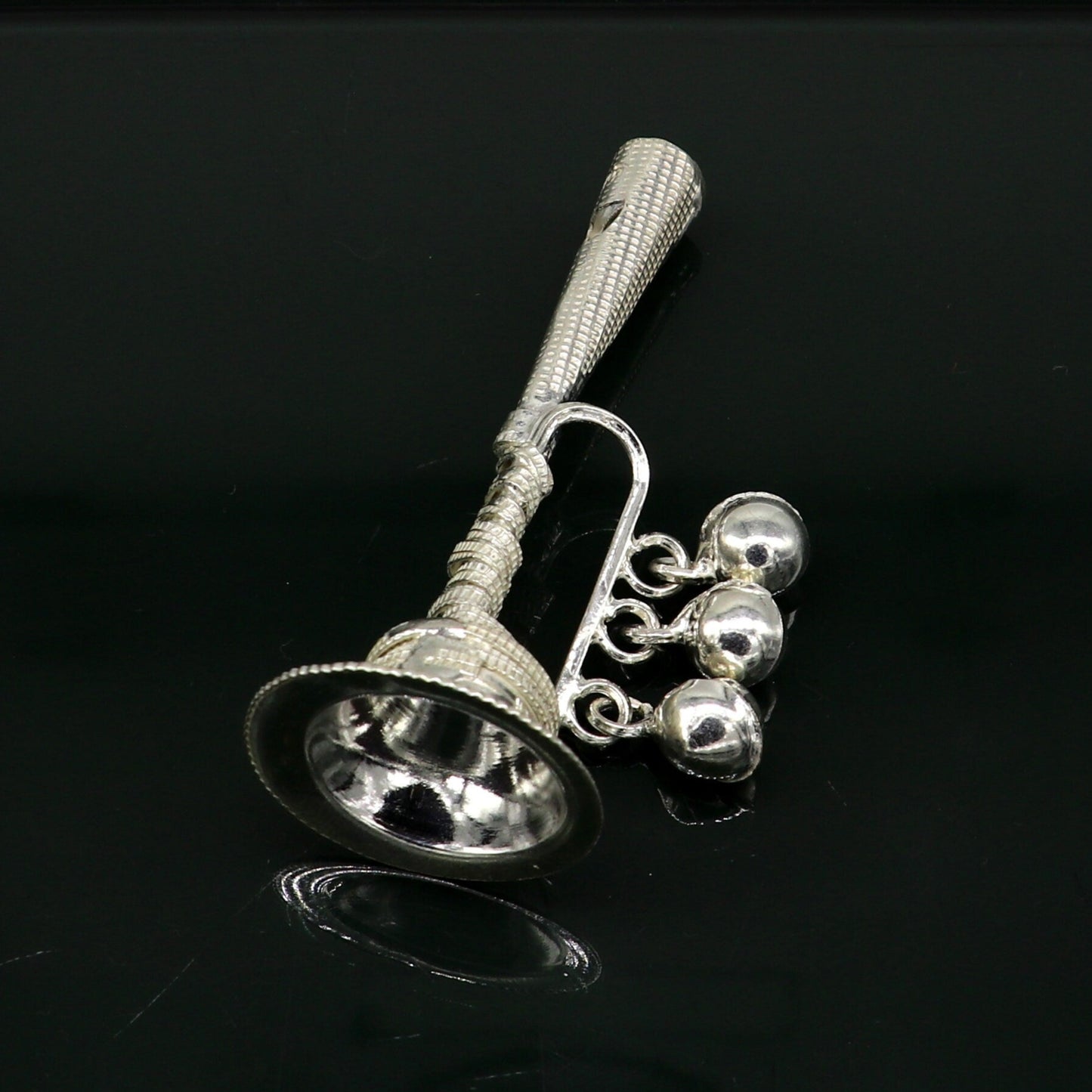 Vintage indian style sterling silver music instrument whistle baby gifting bells toy, baby krishna toy, silver whistle, temple article su194 - TRIBAL ORNAMENTS