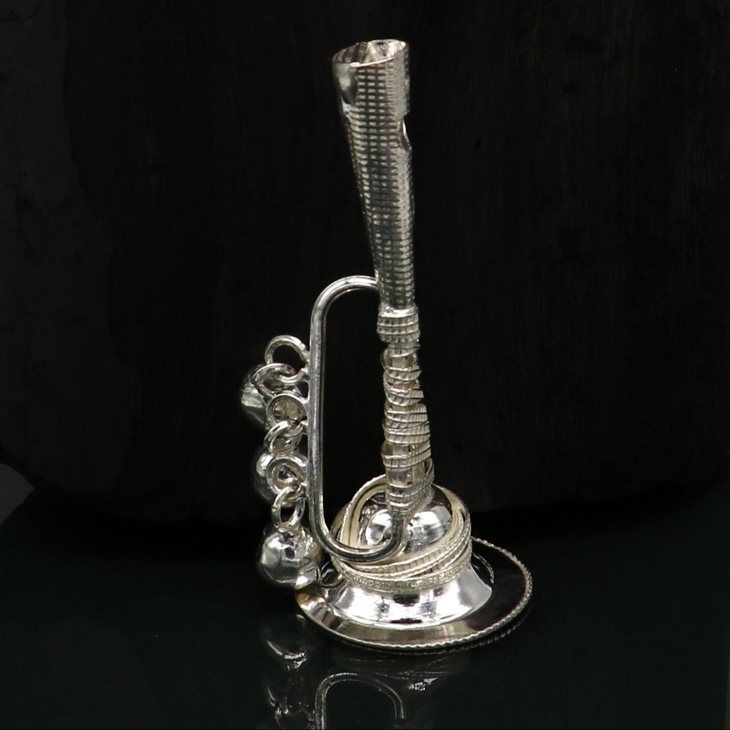 Vintage indian style sterling silver music instrument whistle baby gifting bells toy, baby krishna toy, silver whistle, temple article su194 - TRIBAL ORNAMENTS