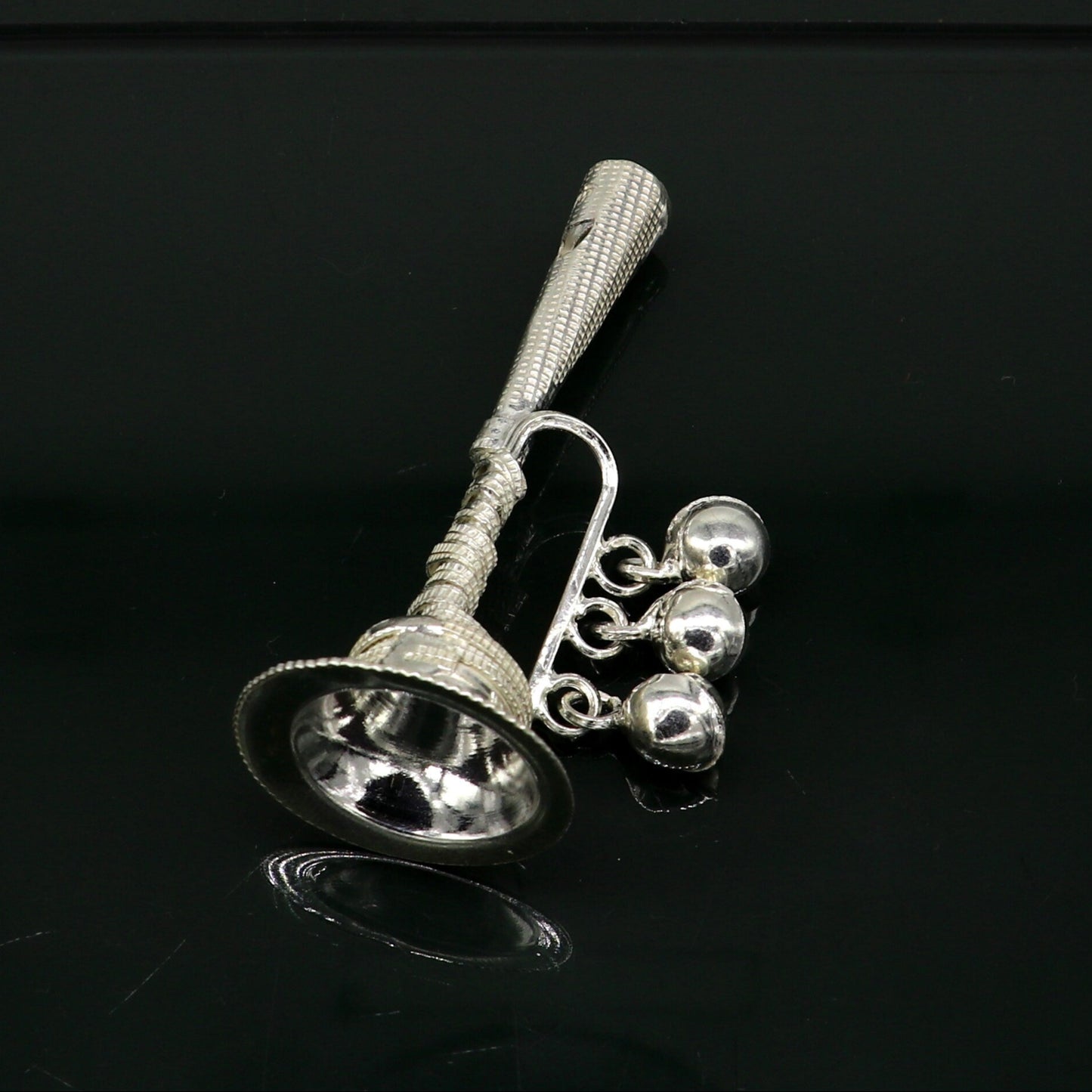 Vintage indian style sterling silver music instrument whistle baby gifting bells toy, baby krishna toy, silver whistle, temple article su194 - TRIBAL ORNAMENTS