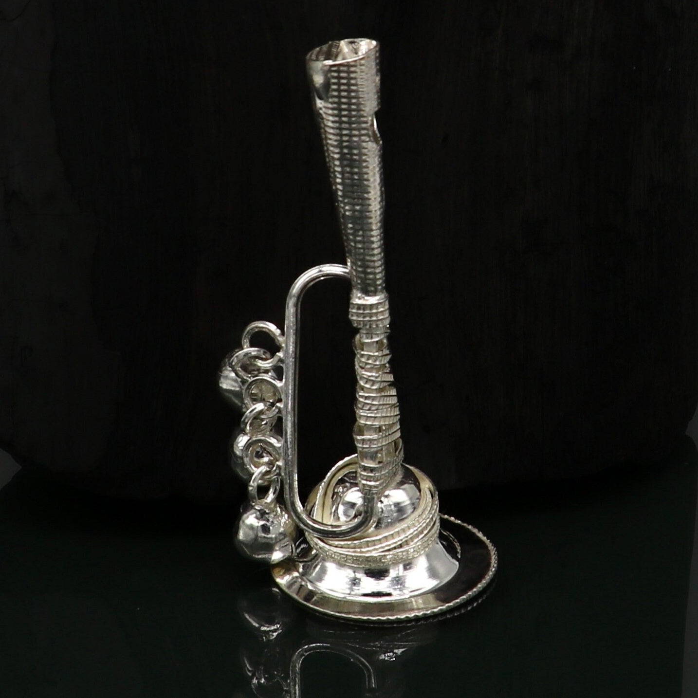 Vintage indian style sterling silver music instrument whistle baby gifting bells toy, baby krishna toy, silver whistle, temple article su194 - TRIBAL ORNAMENTS
