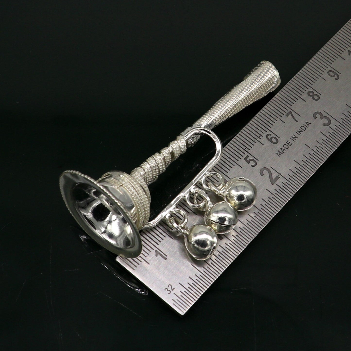 Vintage indian style sterling silver music instrument whistle baby gifting bells toy, baby krishna toy, silver whistle, temple article su194 - TRIBAL ORNAMENTS