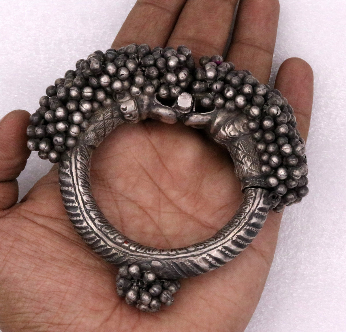 Vintage Original antique worn old silver bangle | Tribal Ornaments