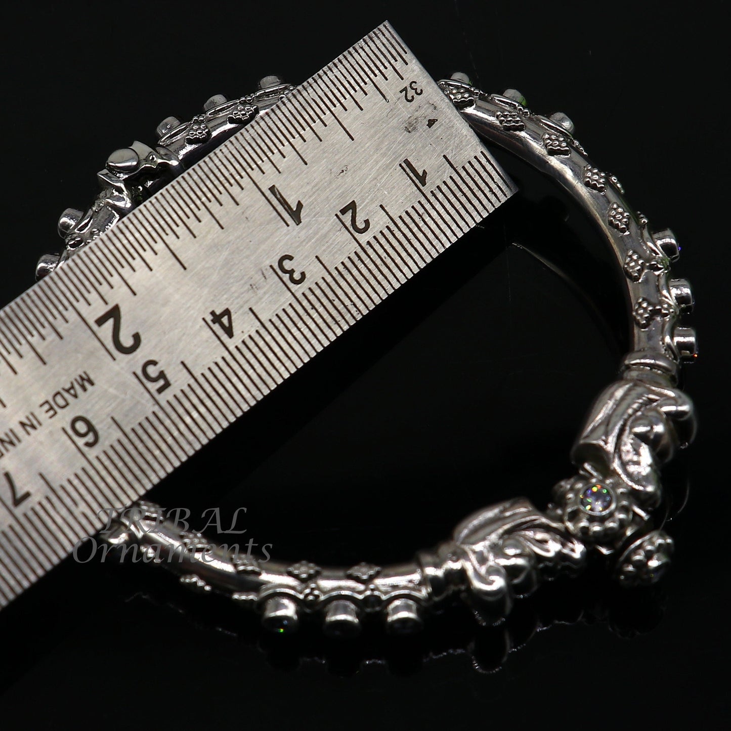 Vintage plain shiny design handmade 925 sterling silver amazing Elephant face bangle bracelet kada unisex customized wrist jewelry nsk625 - TRIBAL ORNAMENTS