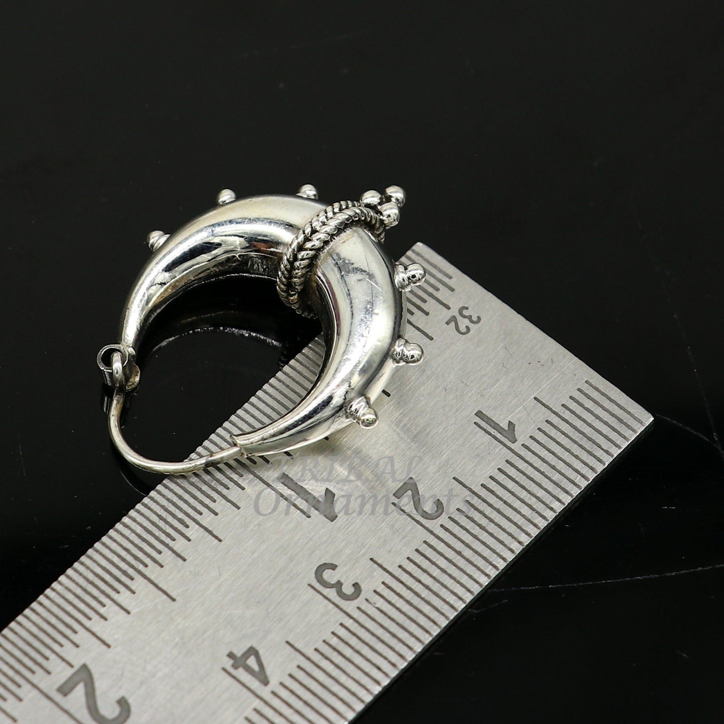 Vintage style 925 sterling silver handmade unique traditional cultural ethnic hoops earring bali for men's/girl's best dancing jewelry s1125 - TRIBAL ORNAMENTS