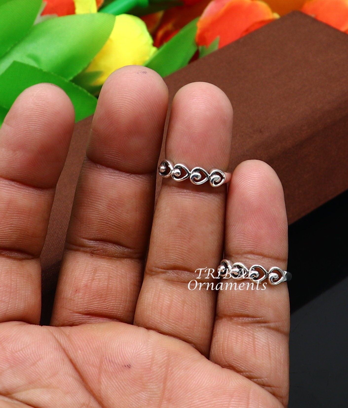 Vintage style handmade fabulous tiny 925 sterling silver toe ring for girl's women's, best toe ring collection tribal jewelry YTR08 - TRIBAL ORNAMENTS