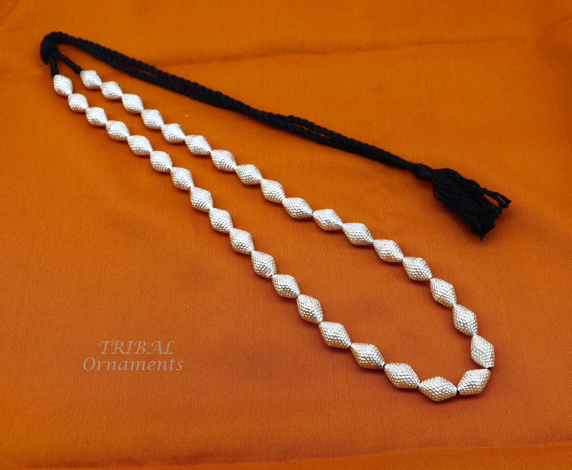 Vintage style handmade sterling silver beads necklace adjustable chain fabulous tribal necklace belly dance ethnic jewelry set495 - TRIBAL ORNAMENTS