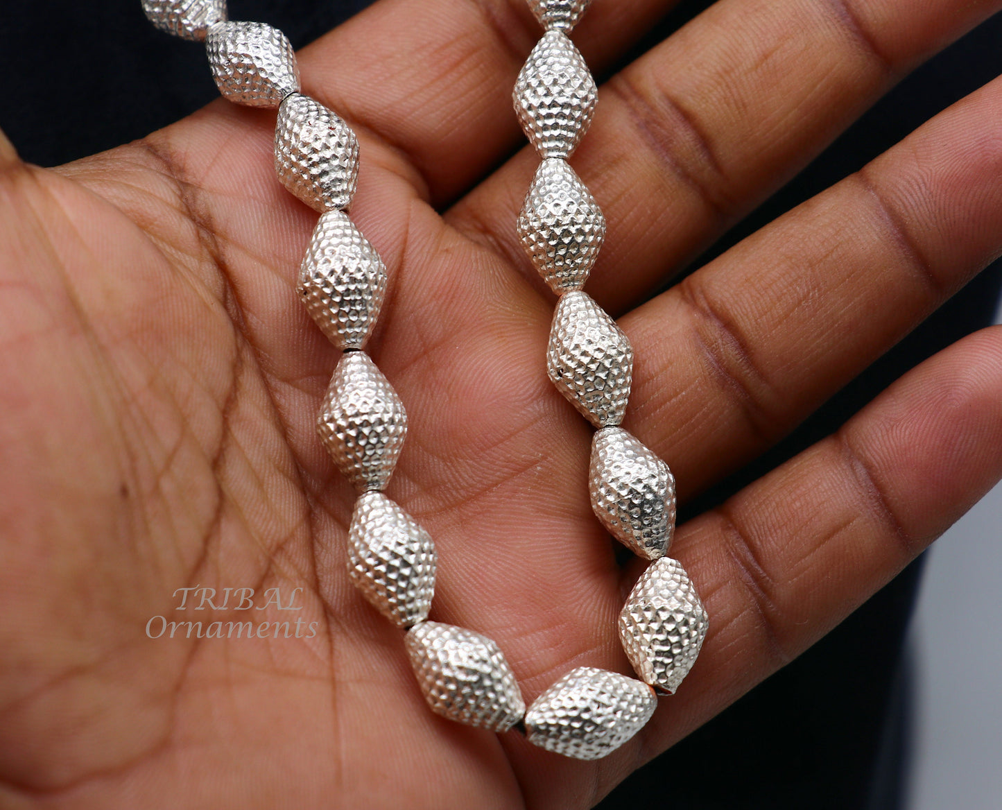 Vintage style handmade sterling silver beads necklace adjustable chain fabulous tribal necklace belly dance ethnic jewelry set495 - TRIBAL ORNAMENTS