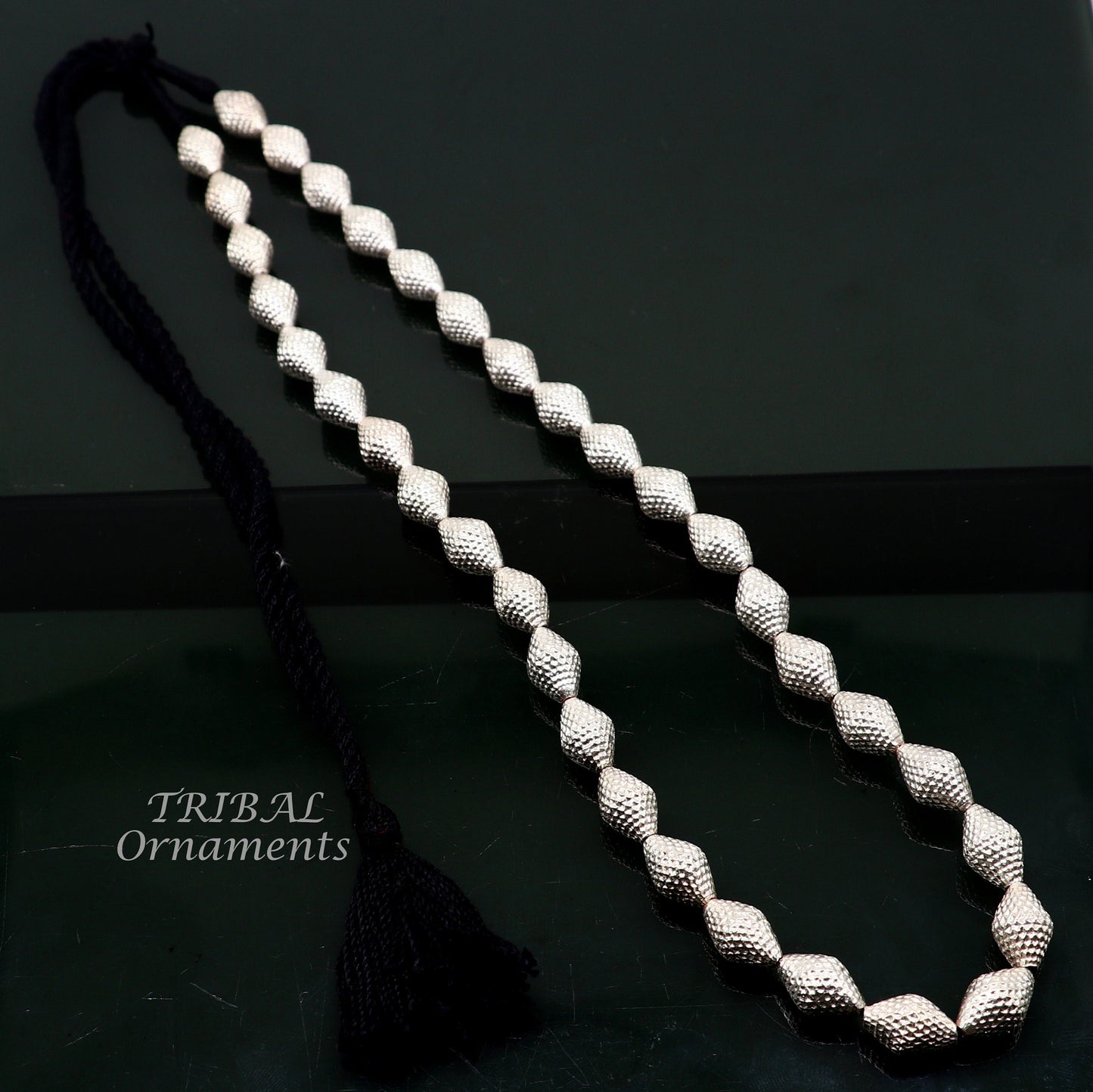 Vintage style handmade sterling silver beads necklace adjustable chain fabulous tribal necklace belly dance ethnic jewelry set495 - TRIBAL ORNAMENTS