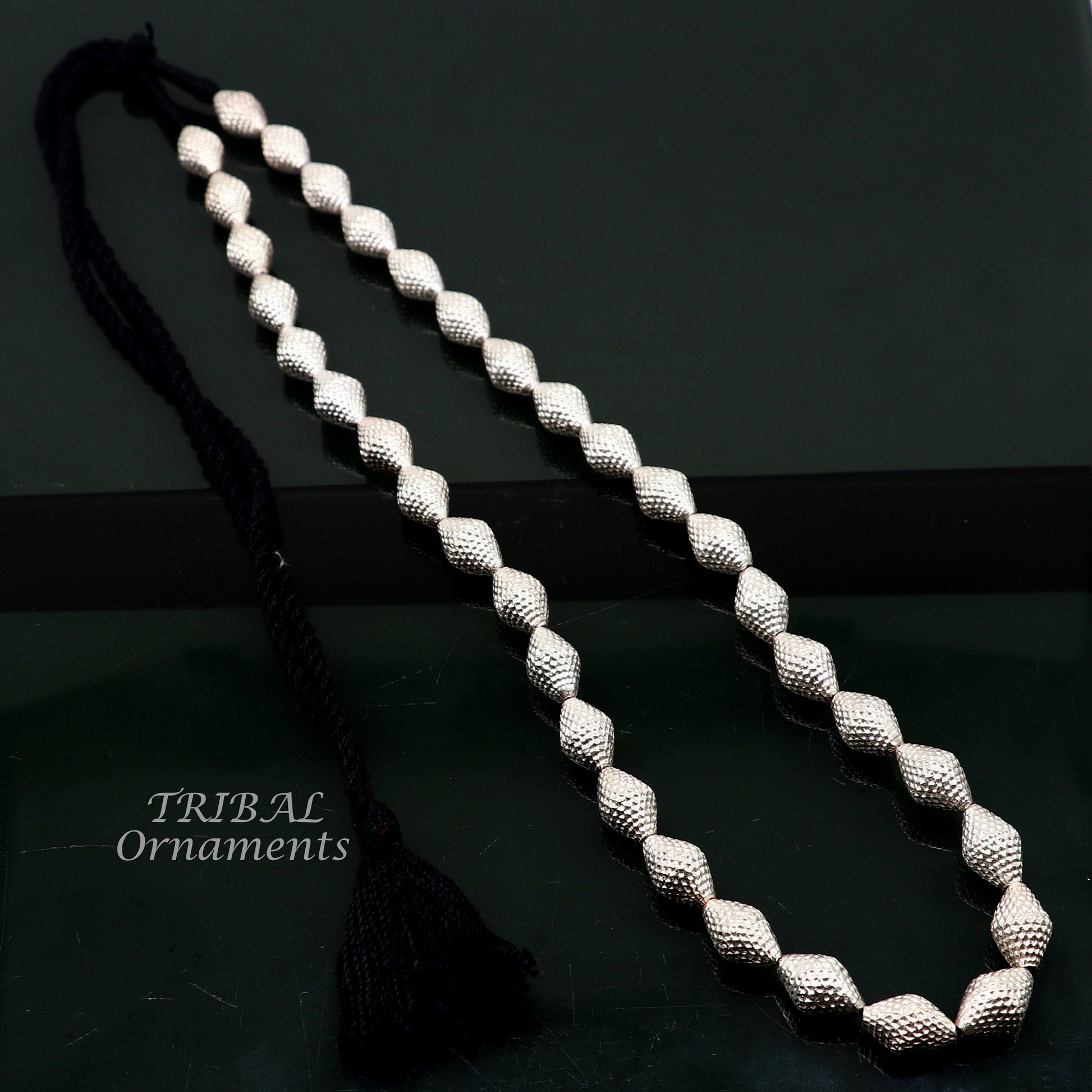 Vintage style handmade sterling silver beads necklace adjustable chain fabulous tribal necklace belly dance ethnic jewelry set495 - TRIBAL ORNAMENTS