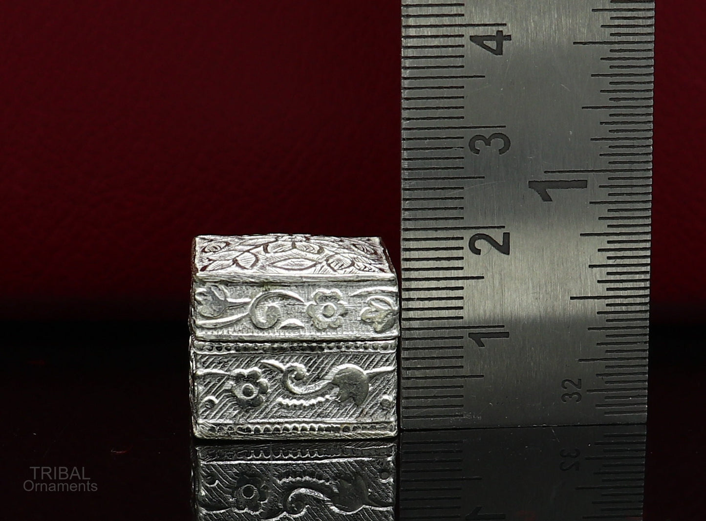 vintage style small bridal queen sterling silver trinket box or eyes kajal box, container box, small jewelry box, bridal art gifting  stb129 - TRIBAL ORNAMENTS