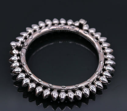 Vintage stylish  925 sterling silver handmade gorgeous tribal bangle bracelet kada tribal wedding jewelry nsk159 - TRIBAL ORNAMENTS