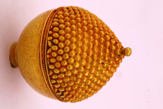 Vintage traditional rajasthani 20k yellow gold rakhadi head jewelry ethnic tribal jewelry from rajasthan India - TRIBAL ORNAMENTS