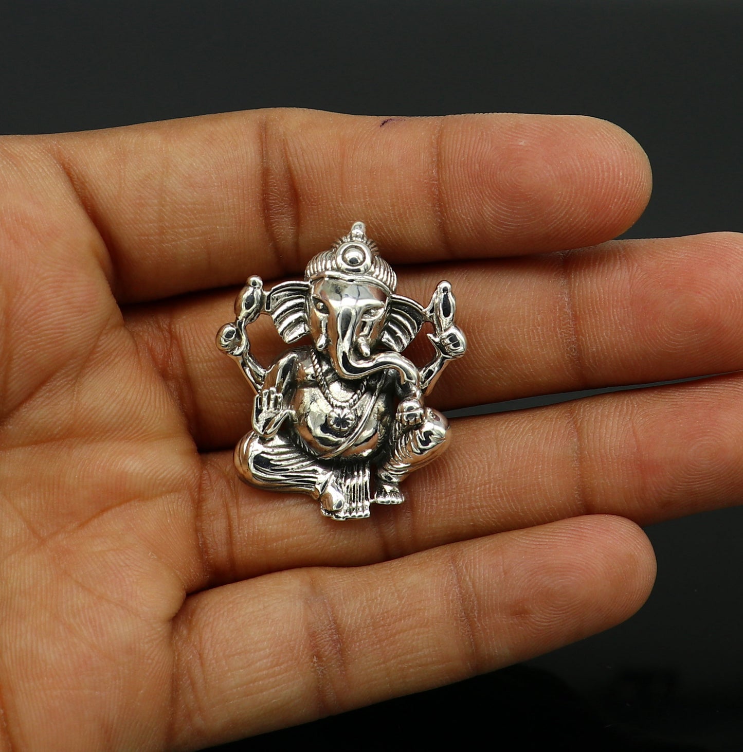 Vintage trendy 925 sterling silver handmade Lord Ganesha pendant, amazing stylish unisex pendant locket personalized jewelry ssp507 - TRIBAL ORNAMENTS