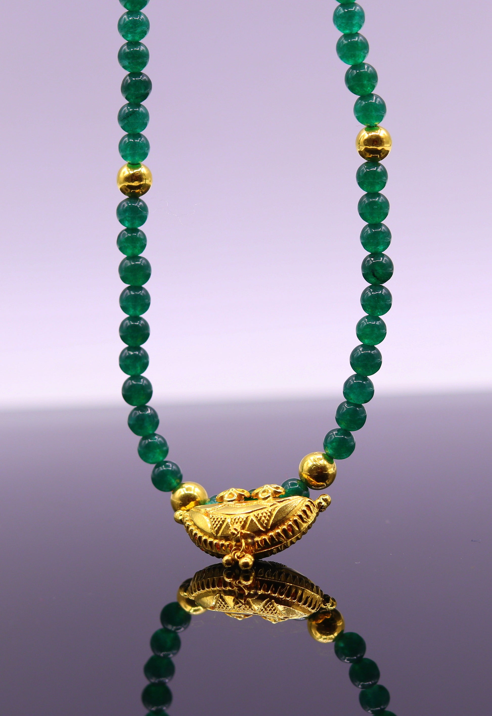 Yellow gold 20K handmade vintage antique stylish amulet pendant gorgeous hand crafted women's jewelry - TRIBAL ORNAMENTS