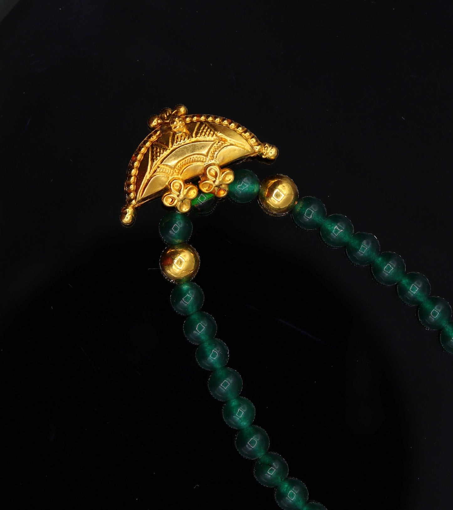 Yellow gold 20K handmade vintage antique stylish amulet pendant gorgeous hand crafted women's jewelry - TRIBAL ORNAMENTS