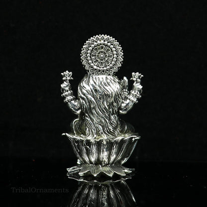 Combo Laxmi and Ganesha 925 Sterling silver handmade customized Hindu idols statue, puja article figurine, home décor puja Articles art27 - TRIBAL ORNAMENTS