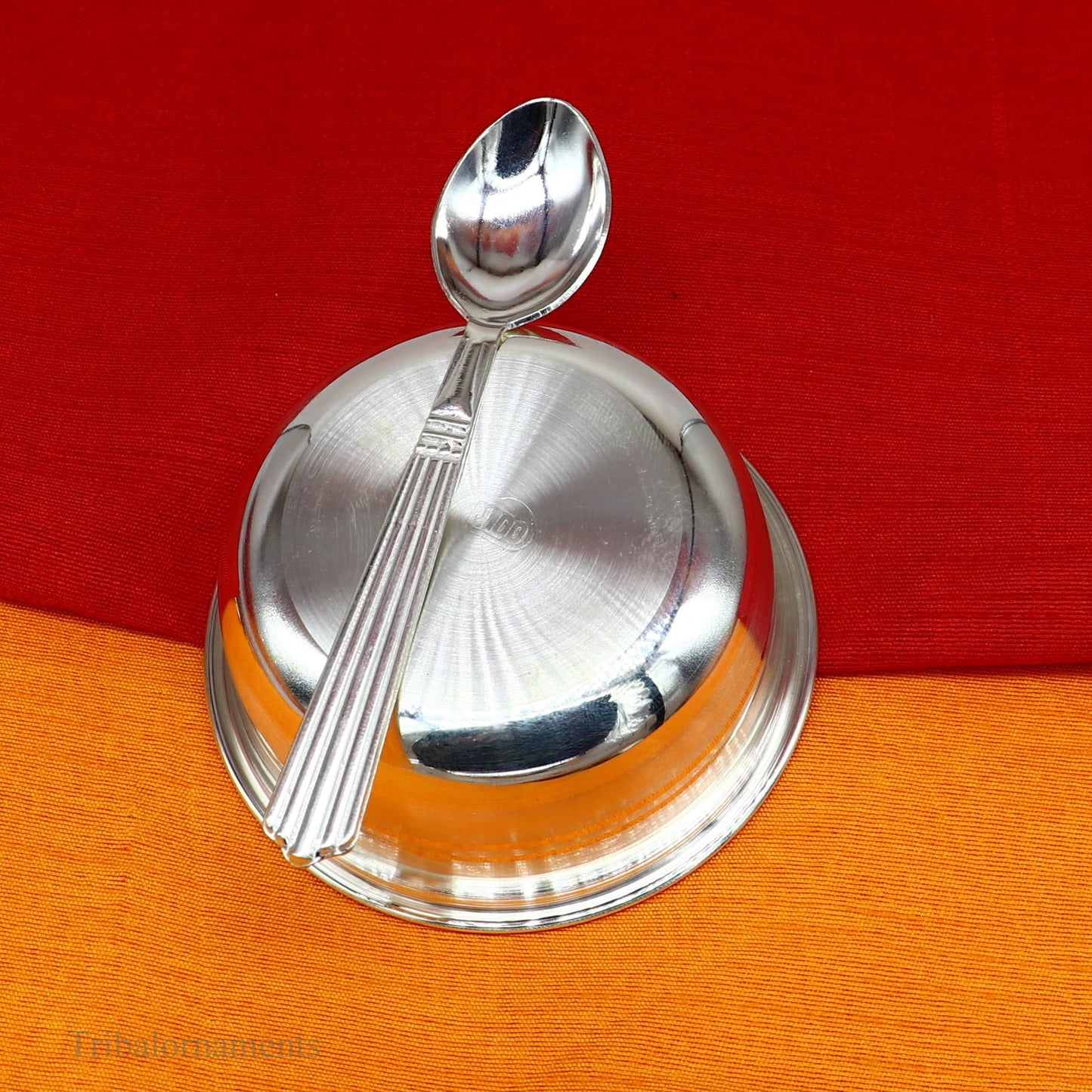 999 fine solid silver handmade small bowl for baby food, pure silver vessels, silver utensils, home and kitchen accessories India sv222 - TRIBAL ORNAMENTS