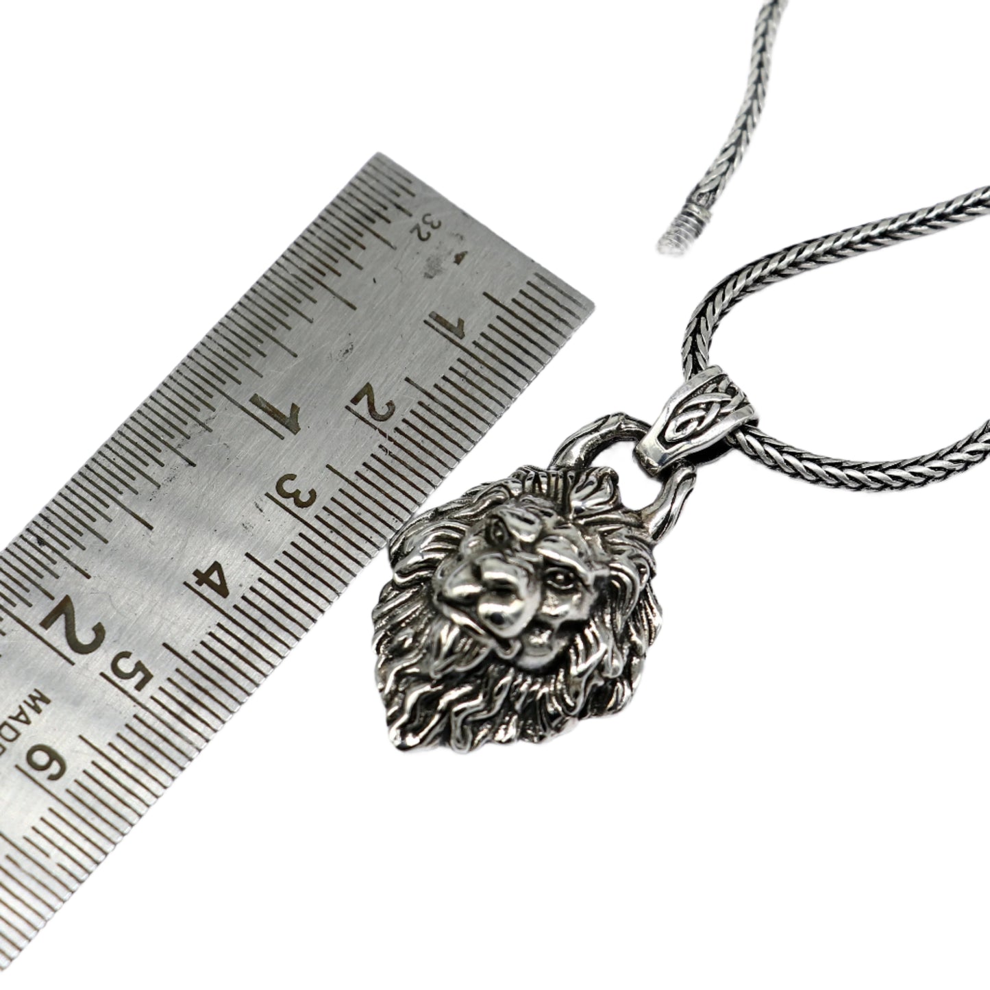 925 pure silver LION FACE pendant best gifting pendant, wheat chain necklace locket best gifting jewelry NSP729 - TRIBAL ORNAMENTS