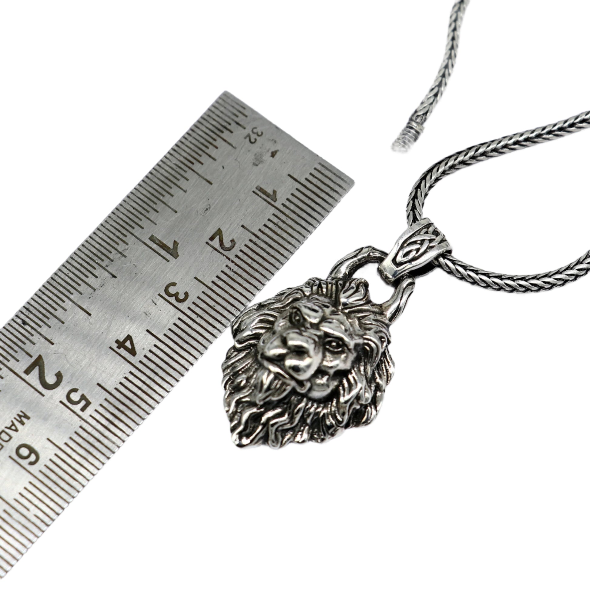 925 pure silver LION FACE pendant best gifting pendant, wheat chain necklace locket best gifting jewelry NSP729 - TRIBAL ORNAMENTS