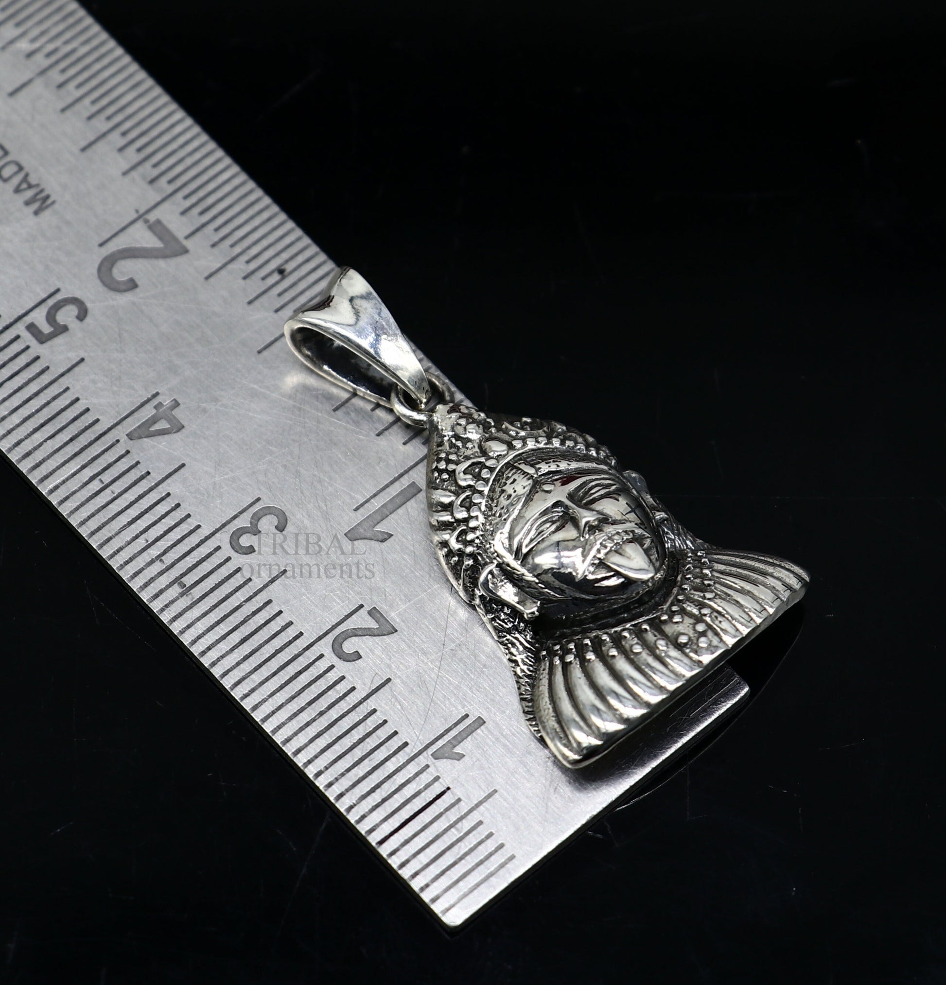 925 sterling silver blessing Goddess Kalika maa/ Kali ma pendant, amazing unisex mahakali pendant jewelry tribal jewelry ssp1565 - TRIBAL ORNAMENTS