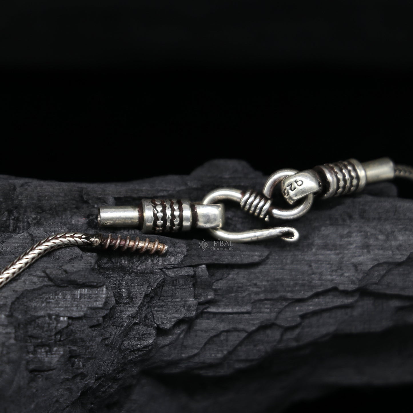 925 sterling silver Lord Shiva Lingam pendant necklace, detailed divine god jewelry, tribal ornaments design.