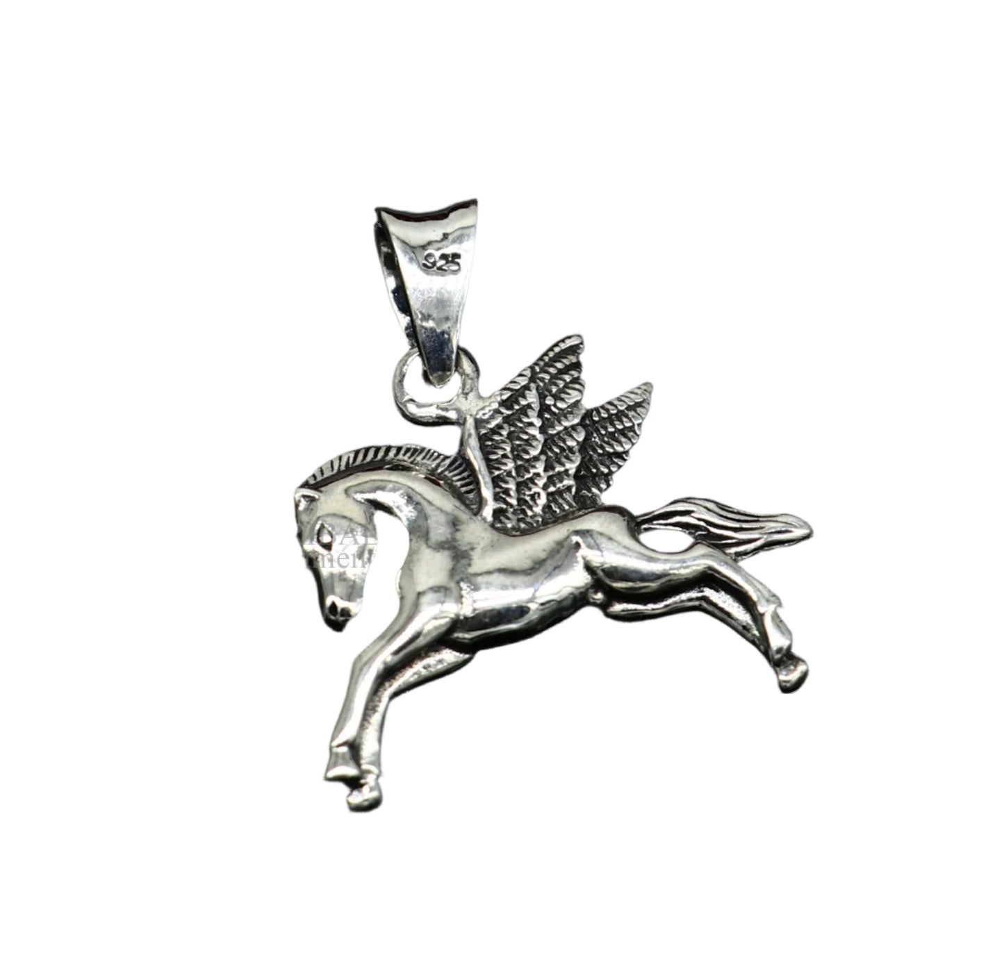 925 sterling silver horse and unicorn pendant by TRIBAL ORNAMENTS, vintage and stylish jewelry for boys and girls.