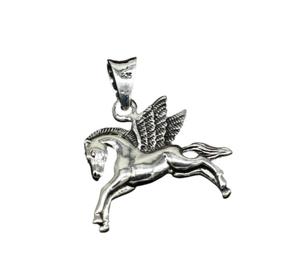 925 sterling silver horse and unicorn pendant by TRIBAL ORNAMENTS, vintage and stylish jewelry for boys and girls.