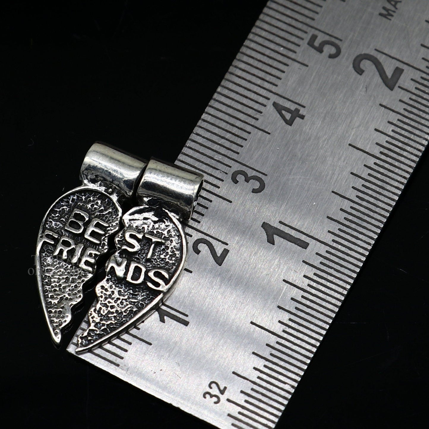 925 sterling silver handmade best friend broken pendant, best gifting silver pendant, elegant divine jewelry ssp1438 - TRIBAL ORNAMENTS