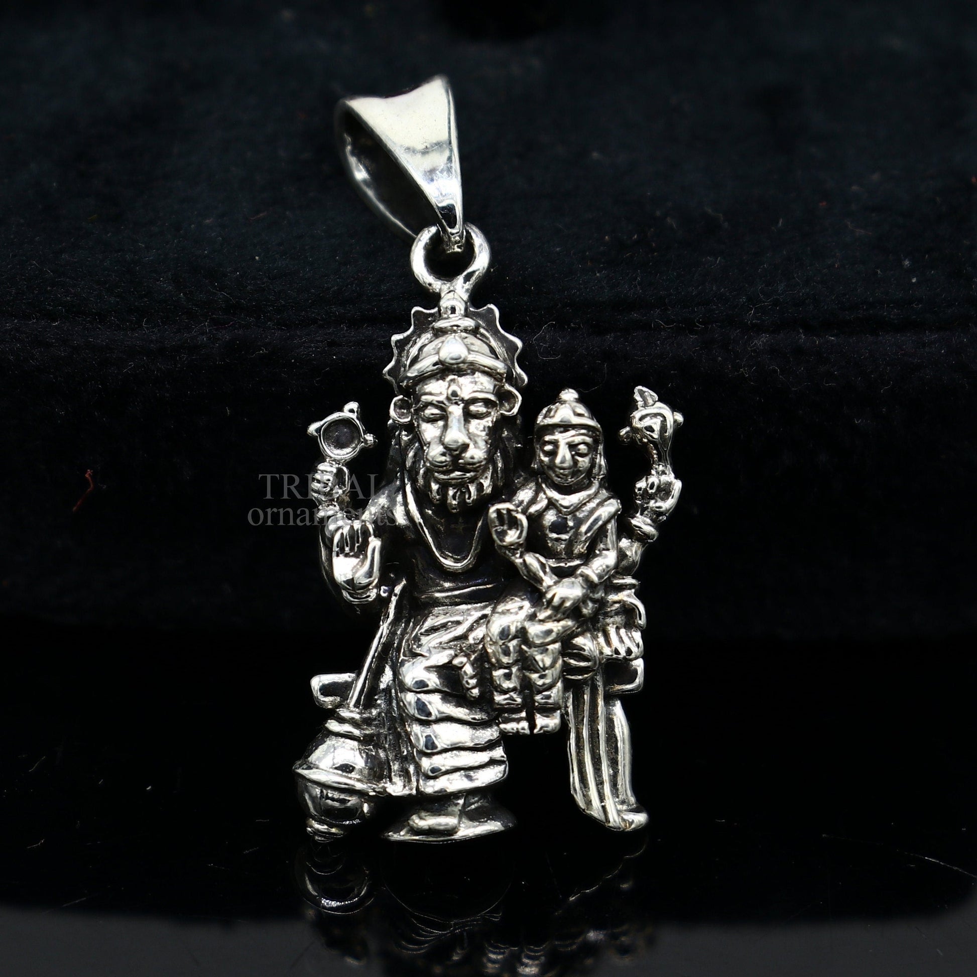 925 sterling silver handmade divine Vishnu with Laxmi (narsimha)pendant, amazing stylish unisex pendant personalized jewelry ssp1564 - TRIBAL ORNAMENTS
