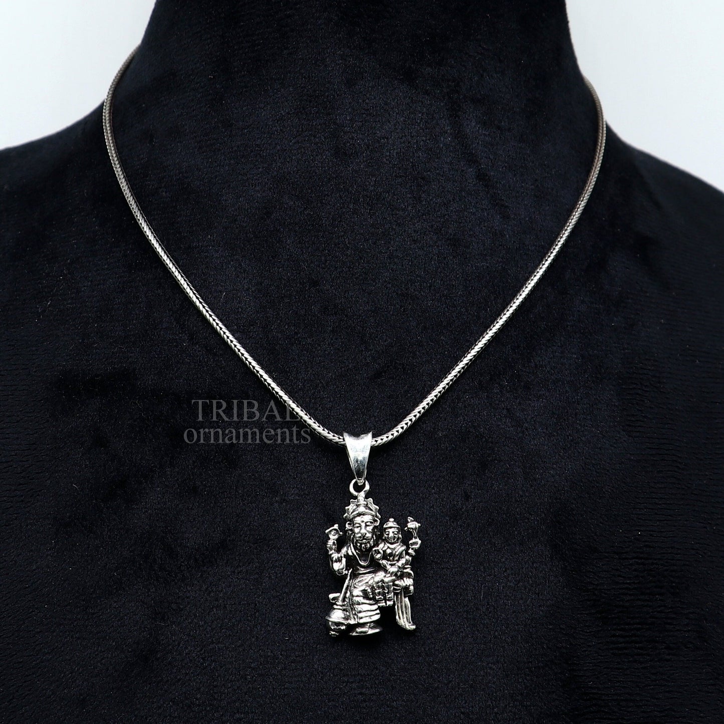 925 sterling silver handmade divine Vishnu with Laxmi (narsimha)pendant, amazing stylish unisex pendant personalized jewelry ssp1564 - TRIBAL ORNAMENTS