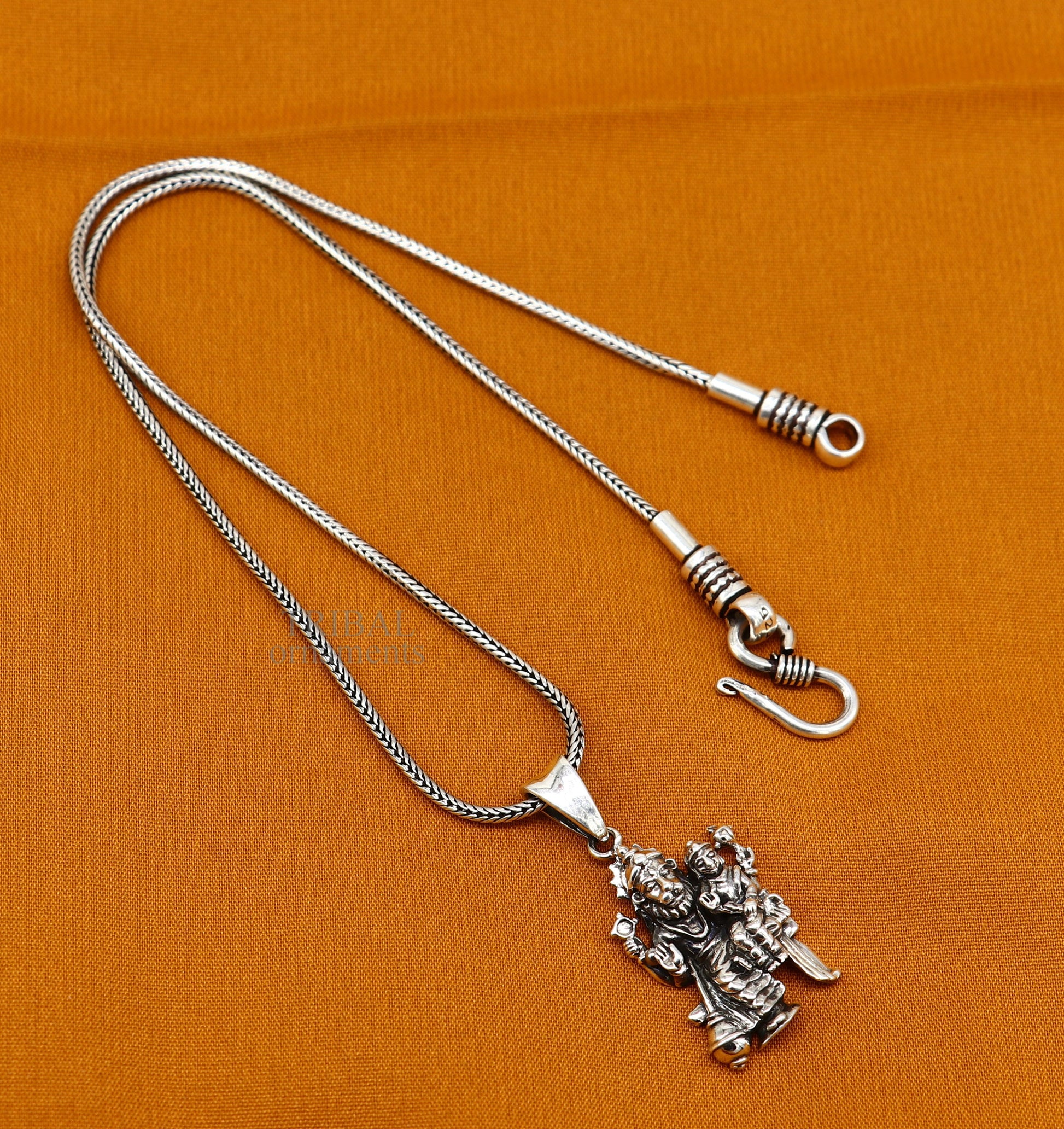 925 sterling silver handmade divine Vishnu with Laxmi (narsimha)pendant, amazing stylish unisex pendant personalized jewelry ssp1564 - TRIBAL ORNAMENTS