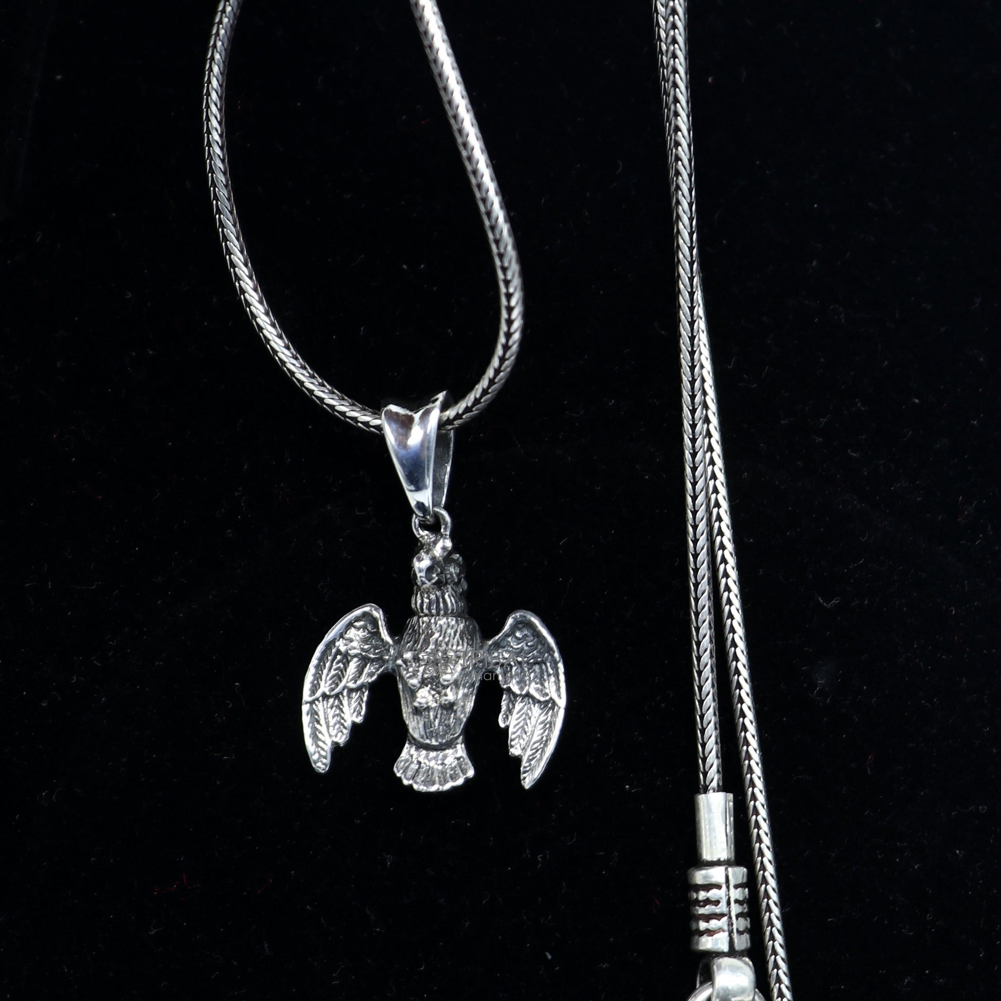 925 sterling silver handmade eagle design pendant necklace, tribal ornaments silver Garuda pendant, delicate unisex jewelry accessory